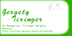 gergely tiringer business card